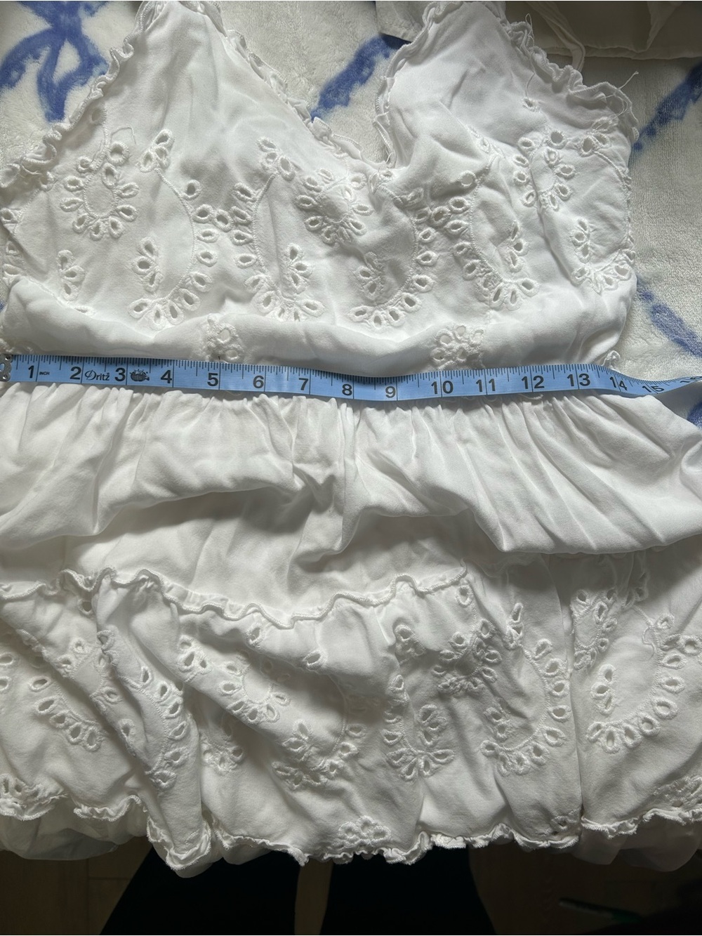 Maurices White Eyelet Tiered Mini Sundress - Picture 9 of 9